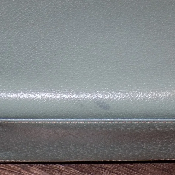 Kate Spade Pebbled Leather Satchel Women Medium Mint Green Good Triple Section - Picture 14 of 16